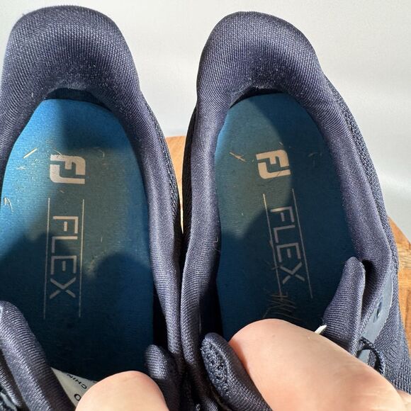 FootJoy Golf Shoe FJ Flex Spikeless Size 8 W Blue 56140 Lace Up - Picture 7 of 8